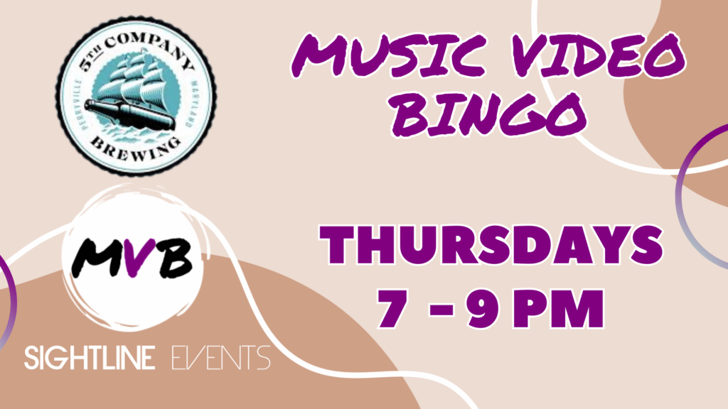 Thursday 5th Company Brewing Music Video Bingo @ 5th Company Brewing | Newark | Delaware | United States